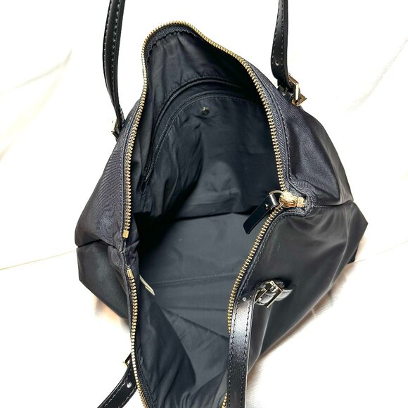 Kate Spade New York Black Medium Nylon Tote With Adjustable Leather Straps - Picture 6 of 8